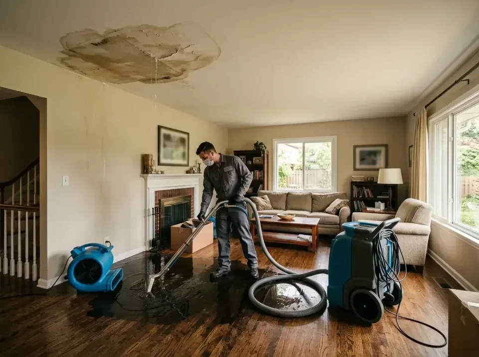 attic-pipe-burst-ceiling-drip-008 — frequently asked questions, Water Damage Restoration & Carpet Care in Fargo, ND